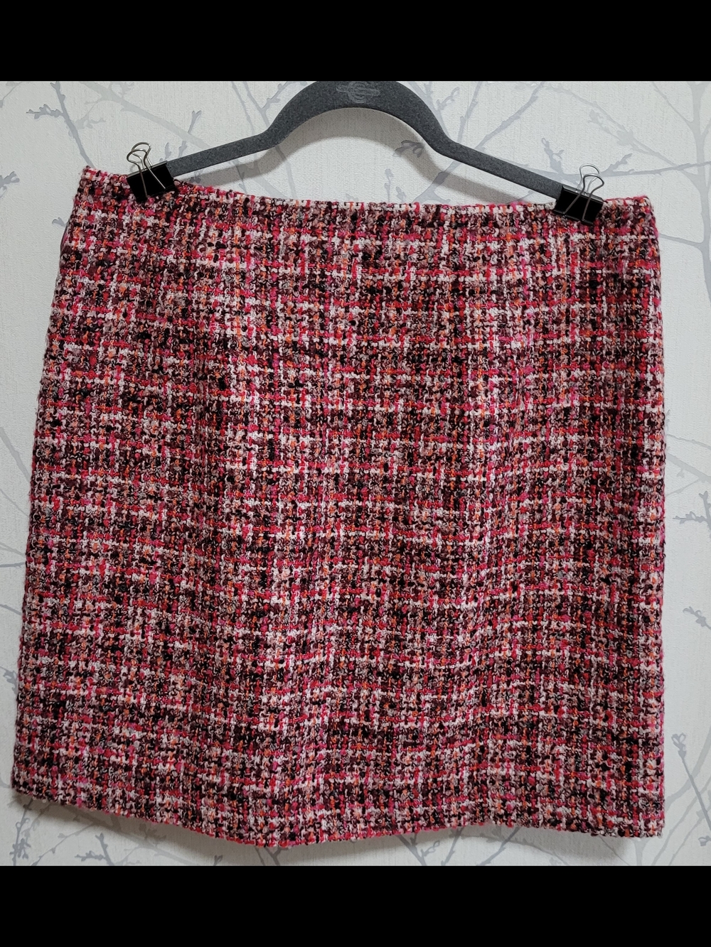 Talbots Pink and Black Tweed Pencil Skirt